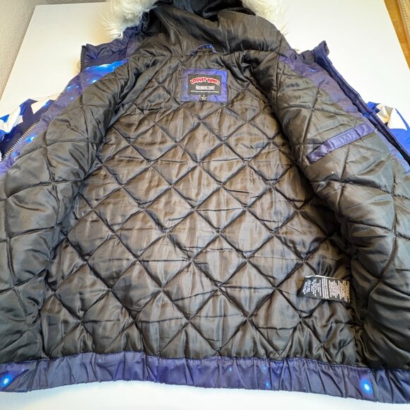 Members Only x Space Jam Tune Squad Puffer Jacket Mens S Faux Fur - Picture 3 of 11